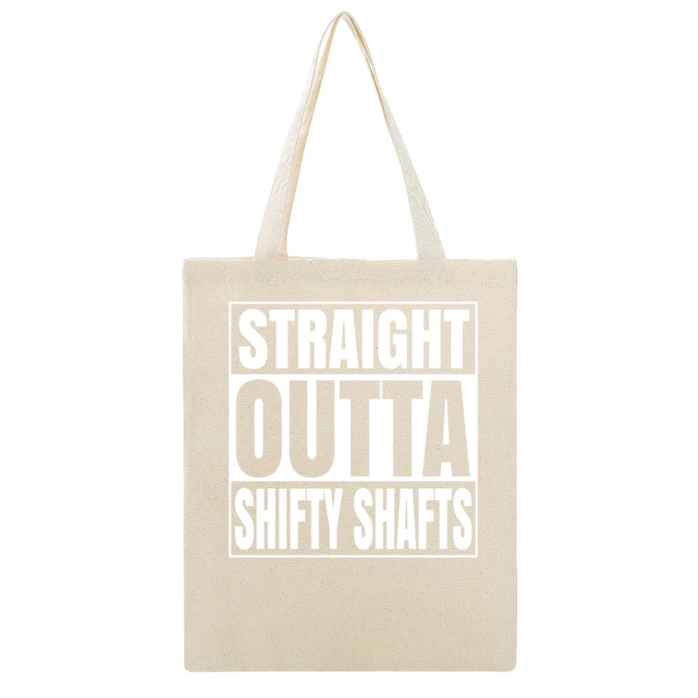 Straight Outta Shifty Shafts Fortnite Battle Royale Funny Video Game T Beige Canvas Tote Shopping Bag