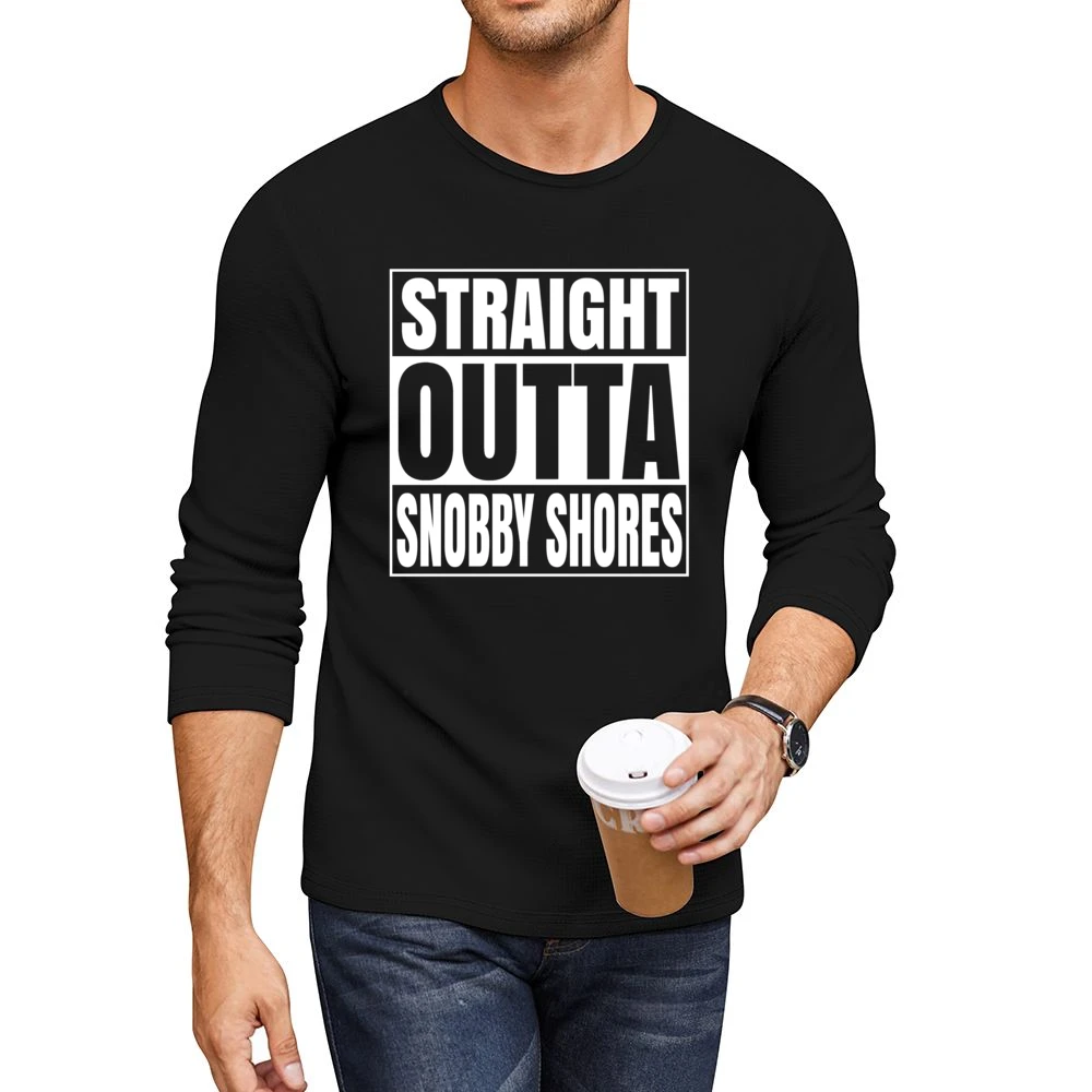 Straight Outta Snobby Shores Fortnite Battle Royale Funny Video Game T Men CrewNeck Long Sleeve T-Shirt