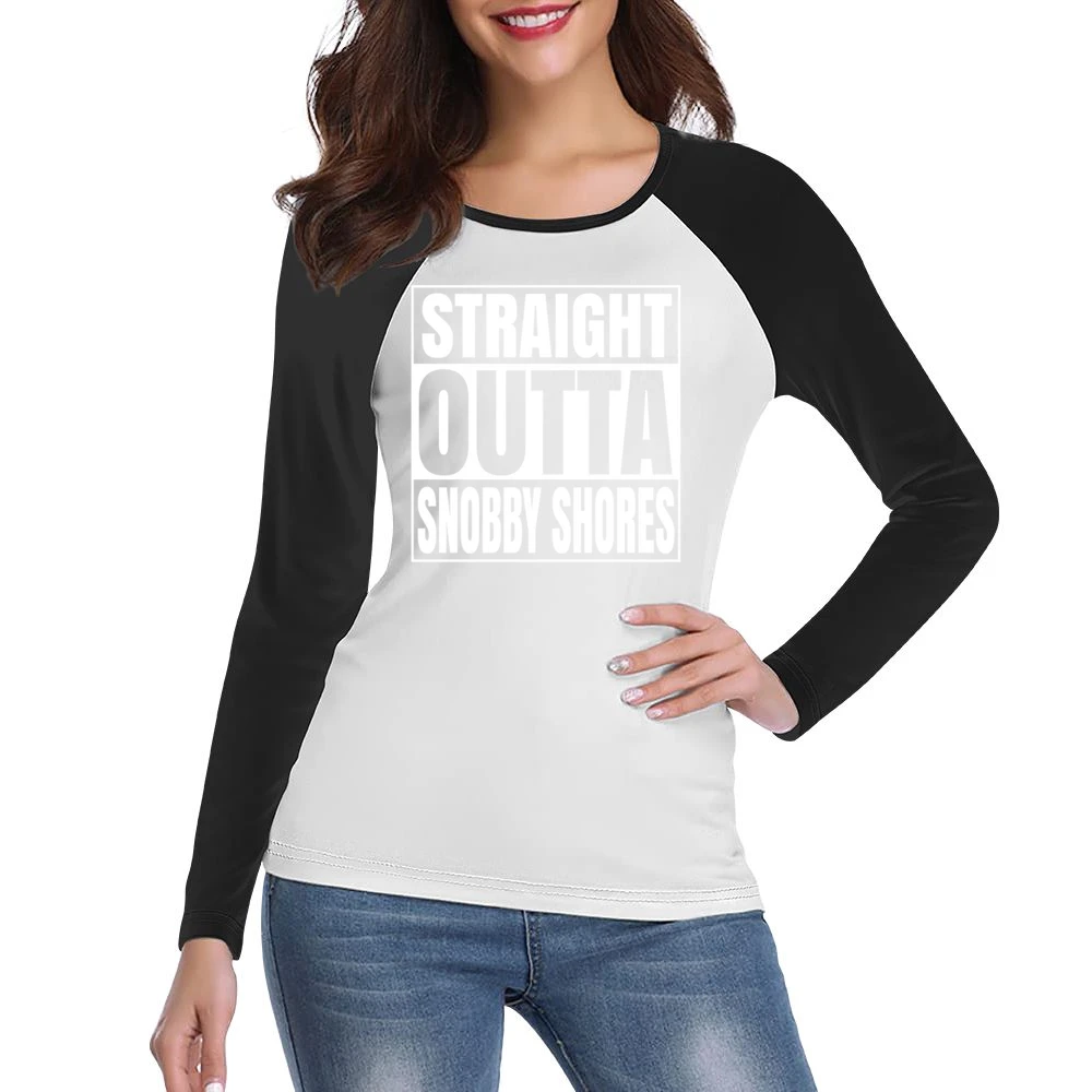 Straight Outta Snobby Shores Fortnite Battle Royale Funny Video Game T Women Ladies Long Sleeve T-Shirt