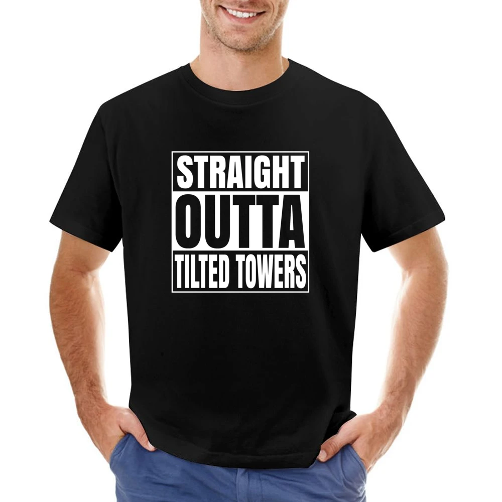 Straight Outta Tilted Towers Fortnite Battle Royale Funny Video Game T Asian Size Men T-Shirt