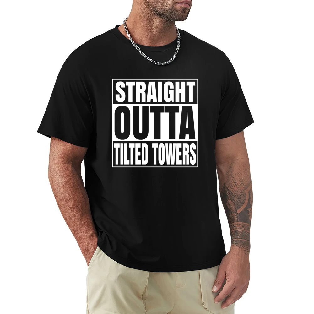 Straight Outta Tilted Towers Fortnite Battle Royale Funny Video Game T Premium Men T-shirt