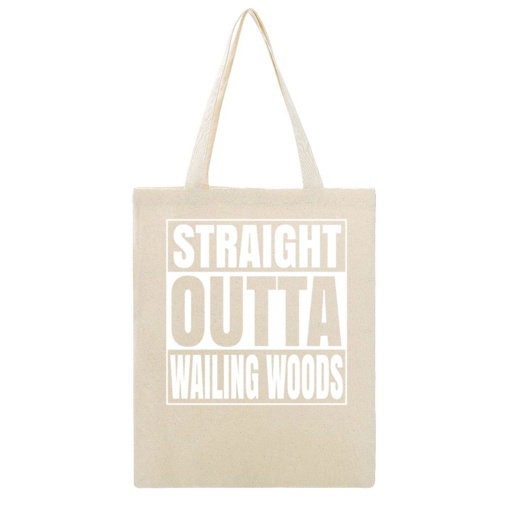 Straight Outta Wailing Woods Fortnite Battle Royale Funny Video Game T Beige Canvas Tote Shopping Bag