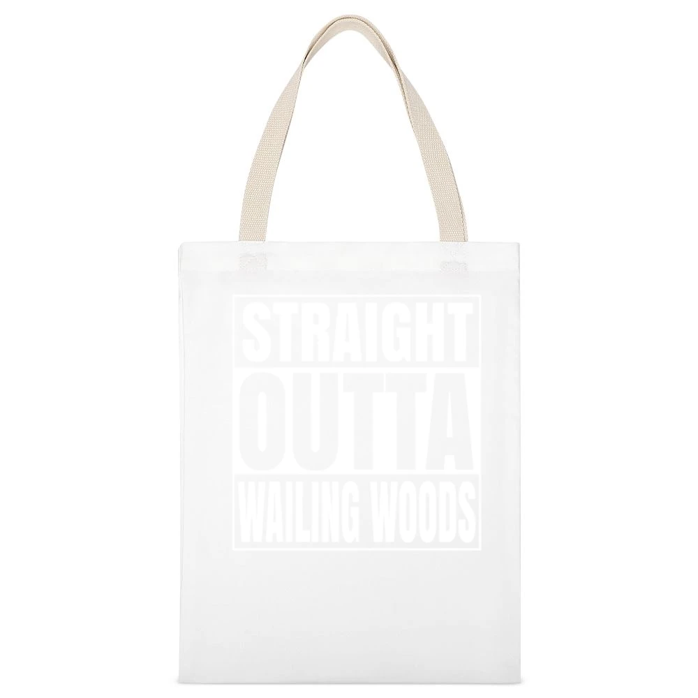 Straight Outta Wailing Woods Fortnite Battle Royale Funny Video Game T White Canvas Tote Shopping Bag