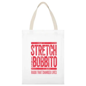 Strech and Bobbito Tshirt White Canvas Tote Shopping Bag