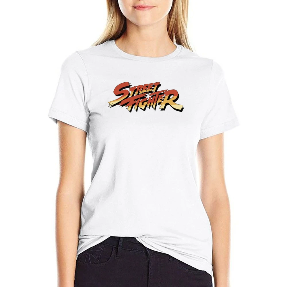 Street Fighter Retro Video Game 80s US Size Women Ladies T-shirt