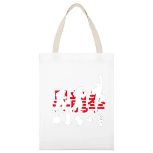 Street Fighter Shoryuken Tee White Canvas Tote Shopping Bag