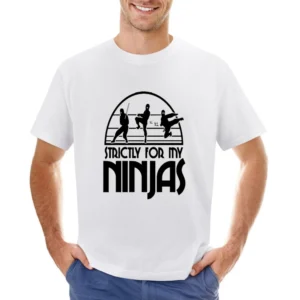 Strictly For My Ninjas Fun Benchwarmers Movie Graphic Tee Shirt Asian Size Men T-Shirt