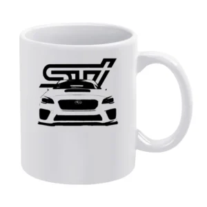 Subaru Impreza sti New Body Style Front Grill Graphic Car Lover T Shir White Mug
