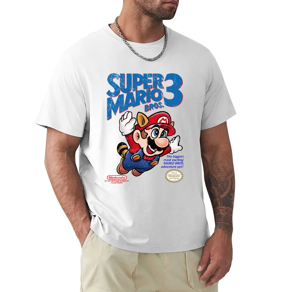 Super Mario Bros 3 Nes Nintendo Old School Retro Video Game Fan Distre Premium Men T-shirt