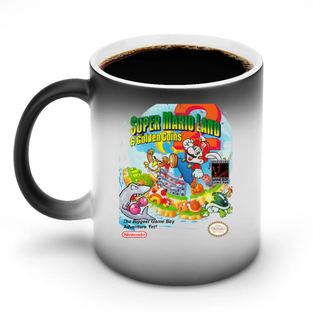 Super Mario Land 2 6 Golden Coins Game Boy Nintendo Old School Retro V Discoloration Mug