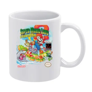 Super Mario Land 2 6 Golden Coins Game Boy Nintendo Old School Retro V White Mug