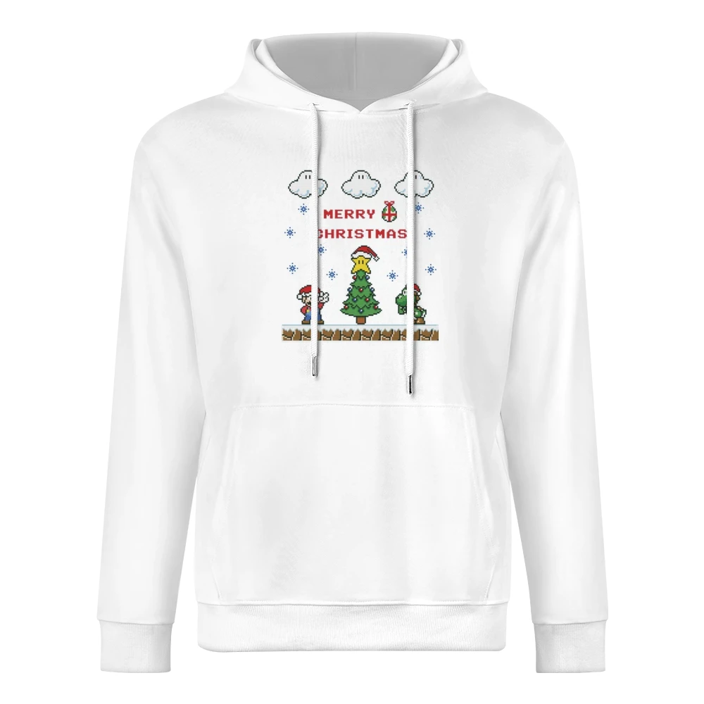 Super Mario Yoshi Merry Christmas Retro Video Game Fan Holiday Red T S European Size Men Hoodie