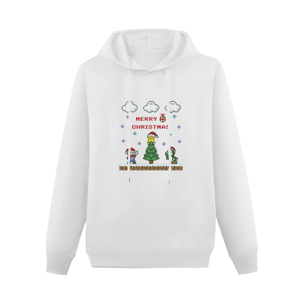 Super Mario Yoshi Merry Christmas Retro Video Game Fan Holiday Red T S Men Hoodie Without Pocket