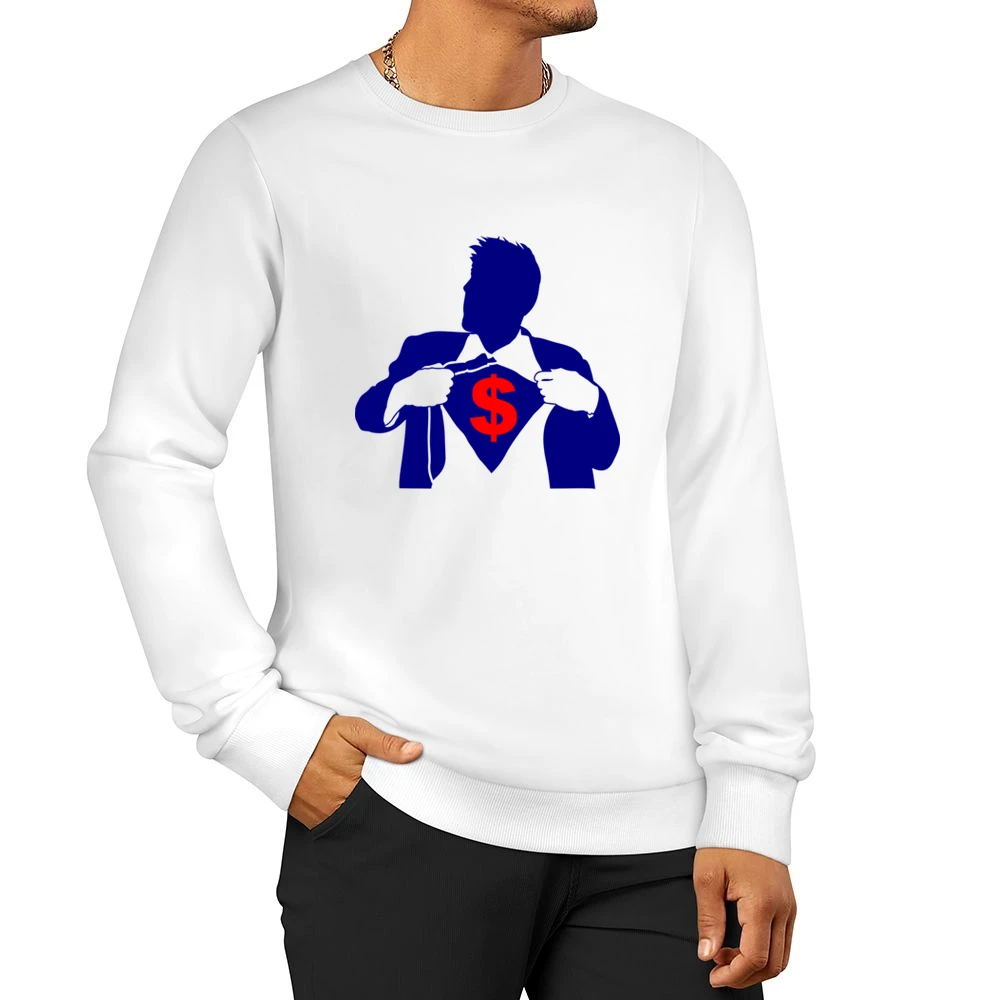 Super buck $ - men with suit Men Pullover Sweatshirt