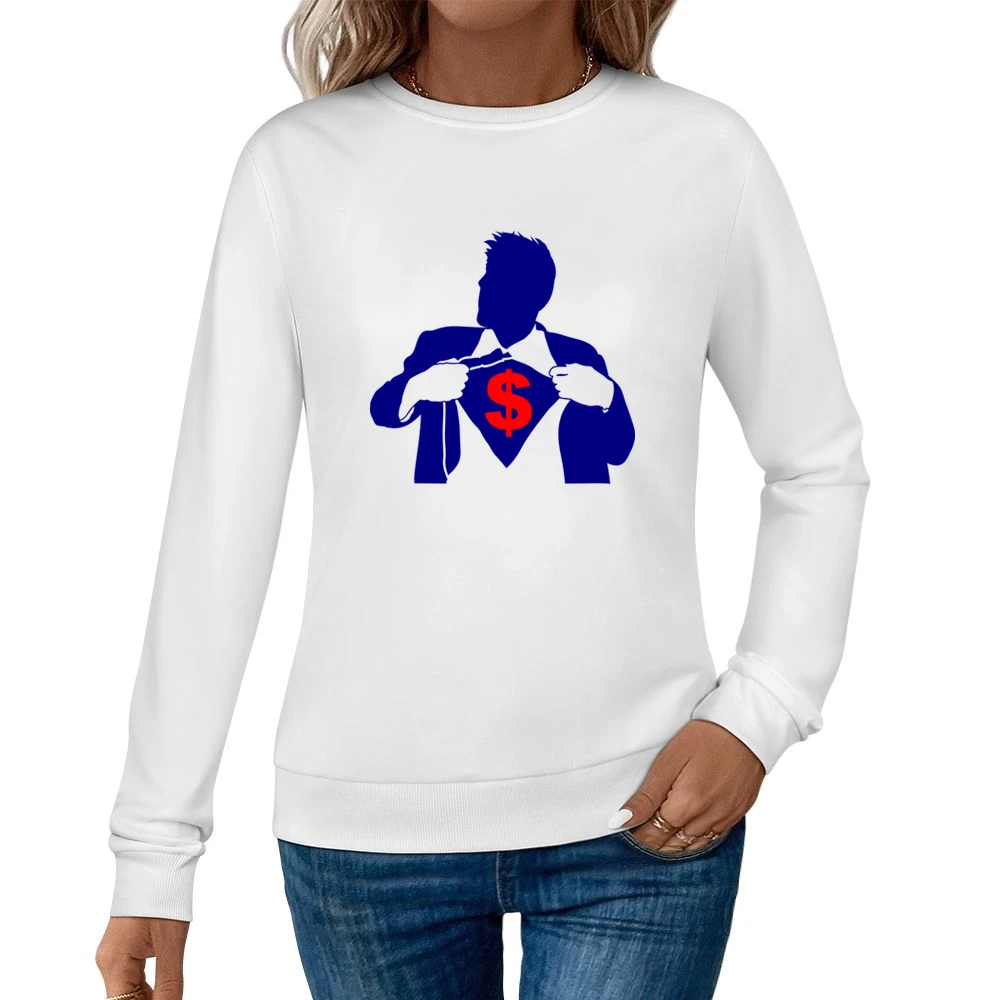 Super buck $ - men with suit Women Pullover Sweatshirt