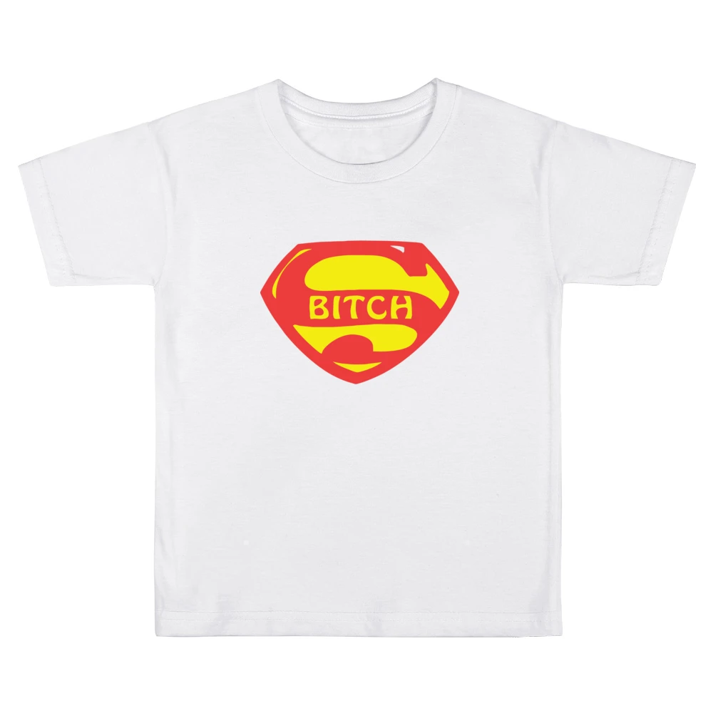 Super hero bitch funny parody Kids Boys Girls T-Shirt