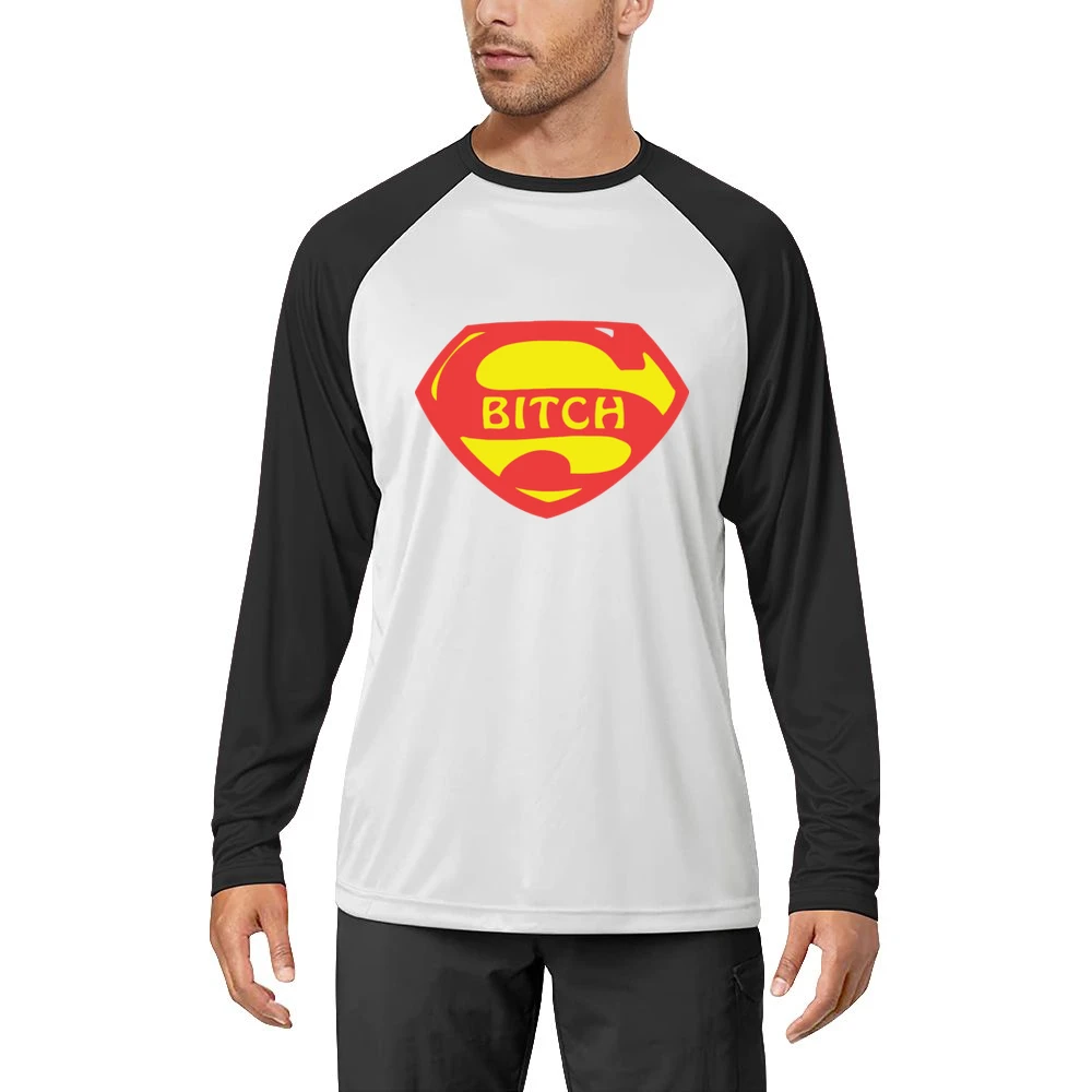 Super hero bitch funny parody Men Long Sleeve T-Shirt