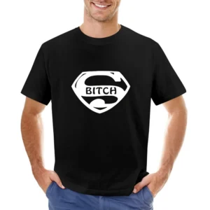 Super hero comic character parody funny super bitch Asian Size Men T-Shirt