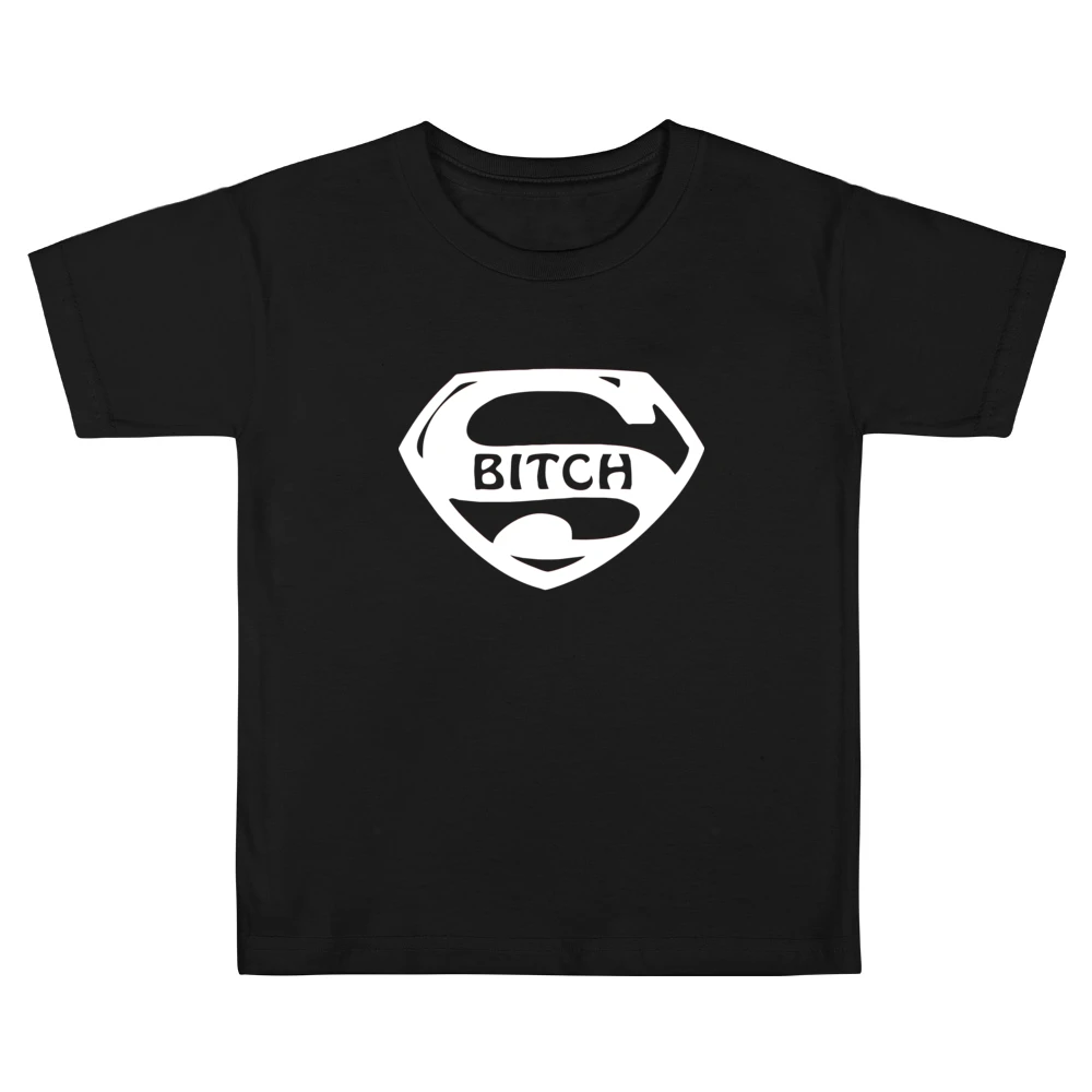 Super hero comic character parody funny super bitch Kids Boys Girls T-Shirt