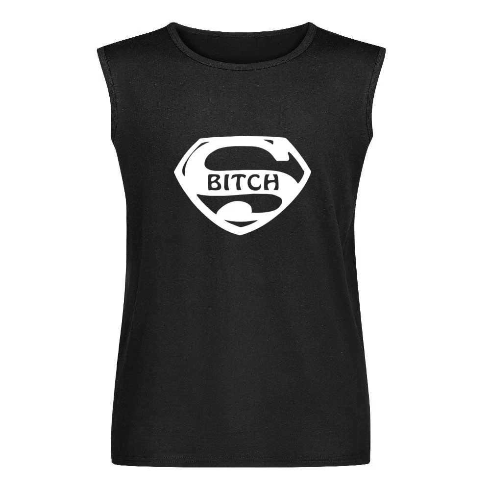 Super hero comic character parody funny super bitch Men Sleeveless T-Shirt