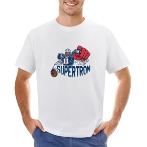 SuperTron Julian Edelman New England Optimus Prime Parody Football Gra Asian Size Men T-Shirt