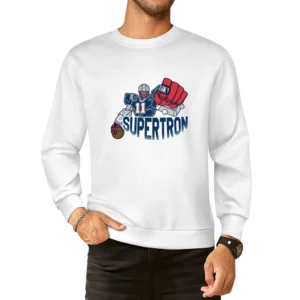 SuperTron Julian Edelman New England Optimus Prime Parody Football Gra European Size Pullover Sweater