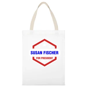 Susan Fischer For President 2016 Orange is the New Black TV Show T Shi White Canvas Tote Shopping Bag