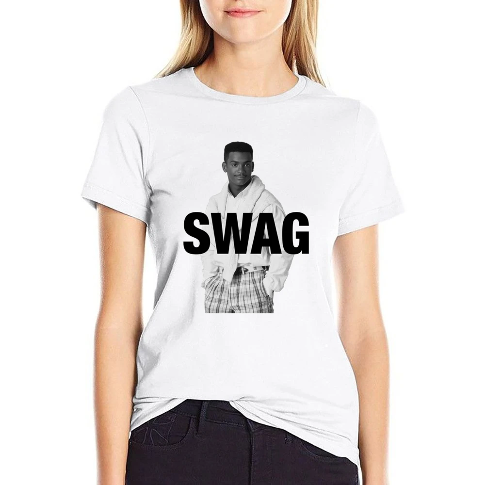Swag Alfonso Ribeiro As Carlton Banks Funny Fresh Prince Of Bel Air Gr US Size Women Ladies T-shirt