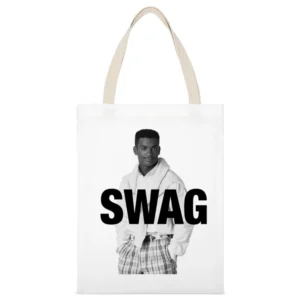 Swag Alfonso Ribeiro As Carlton Banks Funny Fresh Prince Of Bel Air Gr White Canvas Tote Shopping Bag