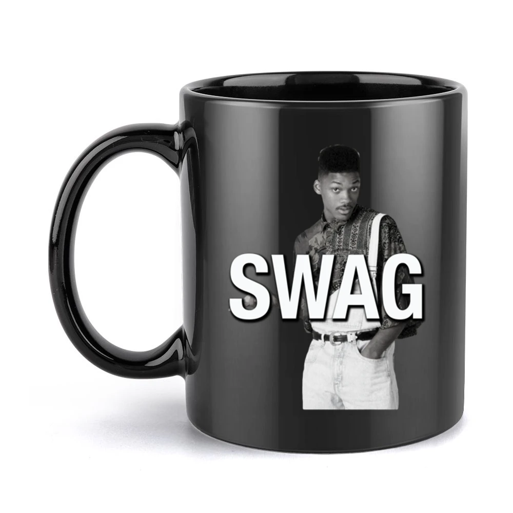 Swag Will Smith Fresh Prince Of Bel Air Funny TV Show Graphic Black Mug