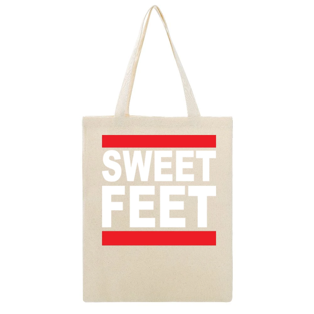 Sweet Feet James White New England Football Beige Canvas Tote Shopping Bag