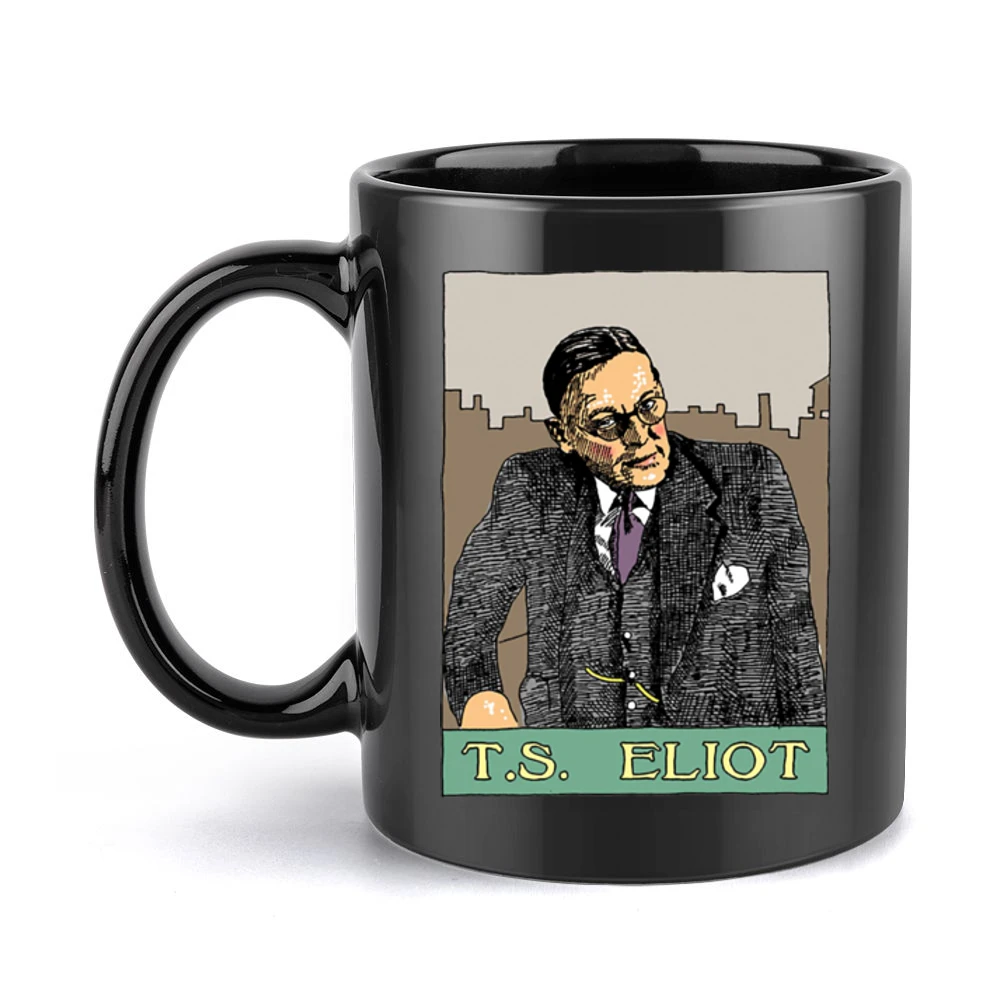 TS Eliot Black Mug