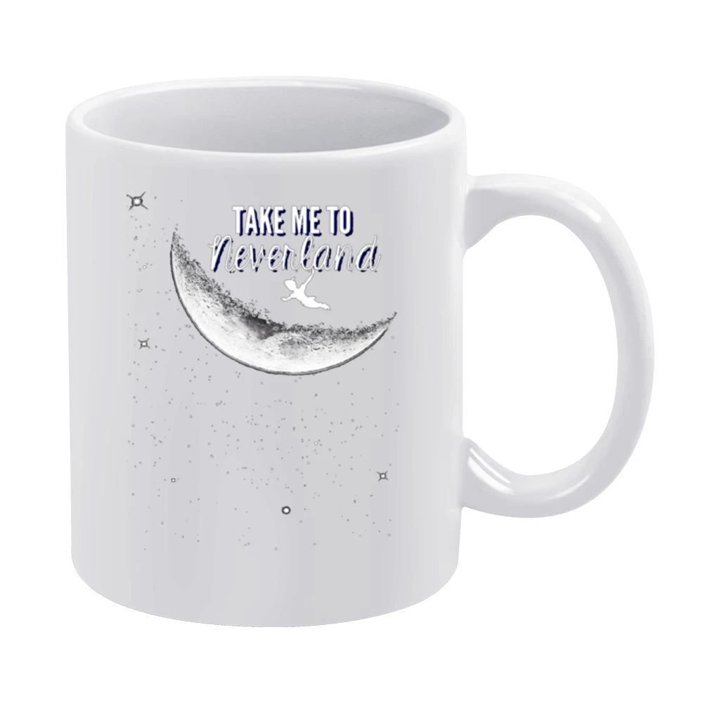 Take Me To Neverland Fun Peter Pan Popular Graphic Movie White Mug