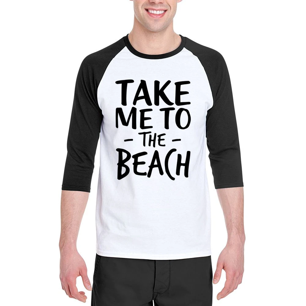 Take Me To The Beach Fun Summer Love Graphic Men 3/4 Sleeve T-Shirt