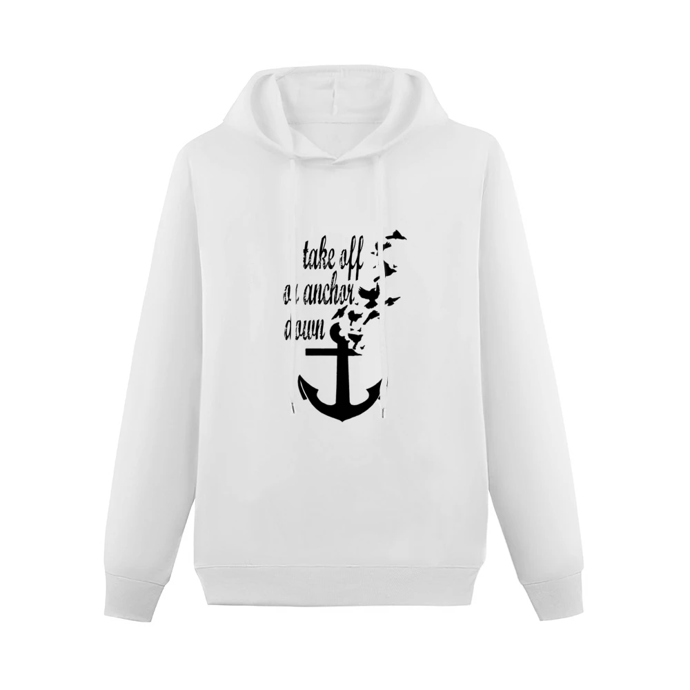 Take Off Or Anchor Down Flying Birds Graphic Tee Shirt Men Hoodie Without Pocket