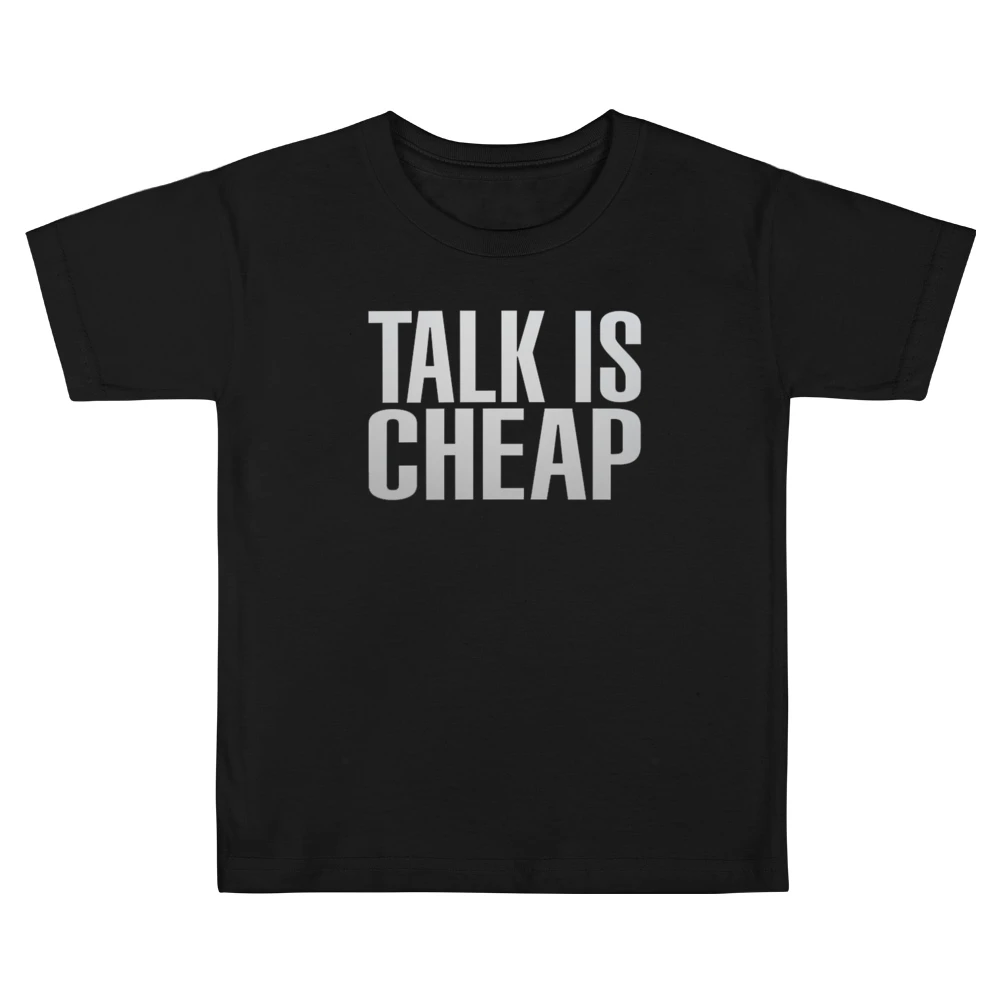 Talk Is Cheap Just Do It Fun Cool Graphic Fitness Crossfit Graphic Gym Kids Boys Girls T-Shirt