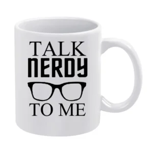 Talk nerdy to me funny humor jokes White Mug