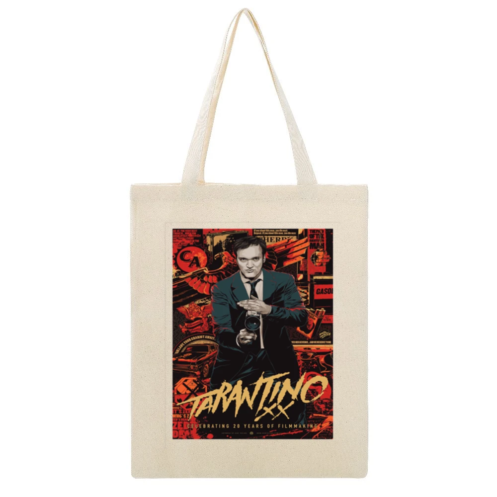 Tarantino shirt Beige Canvas Tote Shopping Bag