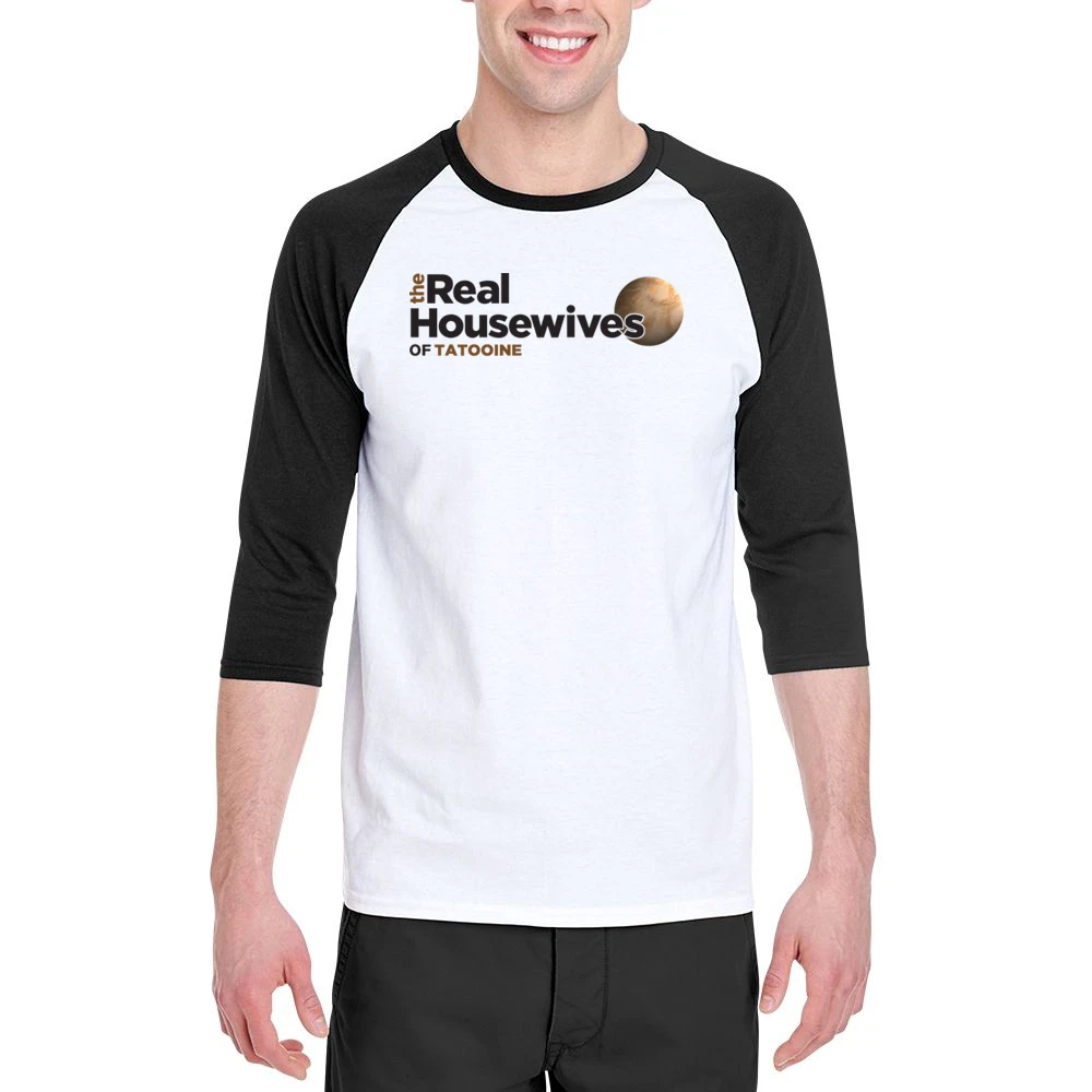 Tatooine Real Housewives Star Wars Parody White Men 3/4 Sleeve T-Shirt