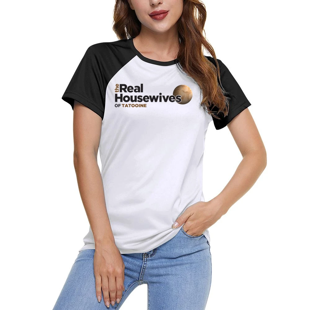 Tatooine Real Housewives Star Wars Parody White Women Ladies Short Sleeve T-Shirt