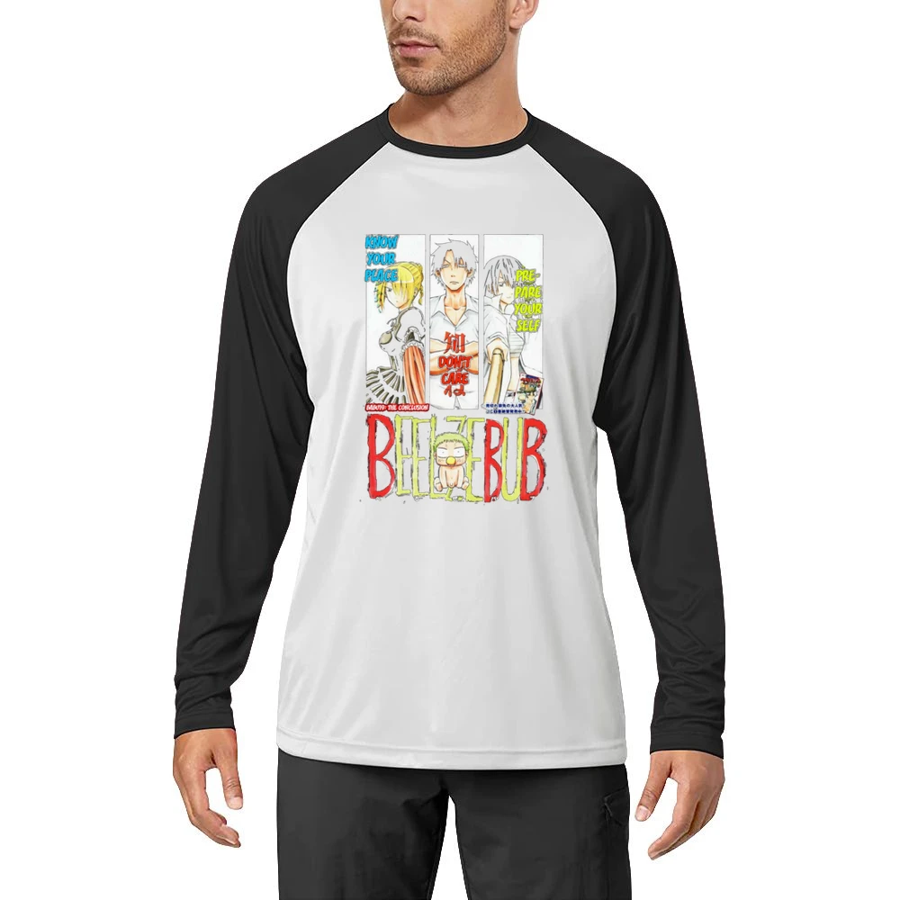 Tatsumi Oga Aoi Kunieda Hilda baby Beel beelzebub main characters mang Men Long Sleeve T-Shirt