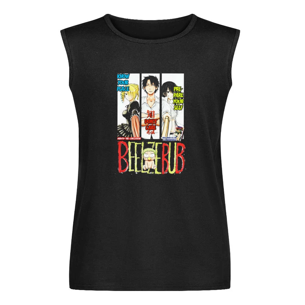 Tatsumi Oga Aoi Kunieda Hilda baby Beel beelzebub main characters mang Men Sleeveless T-Shirt