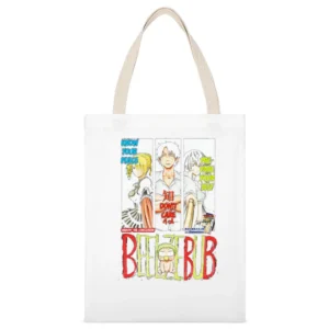 Tatsumi Oga Aoi Kunieda Hilda baby Beel beelzebub main characters mang White Canvas Tote Shopping Bag