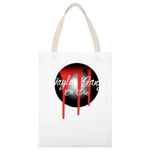 Taylor Gang Or Die Hip Hop White Canvas Tote Shopping Bag