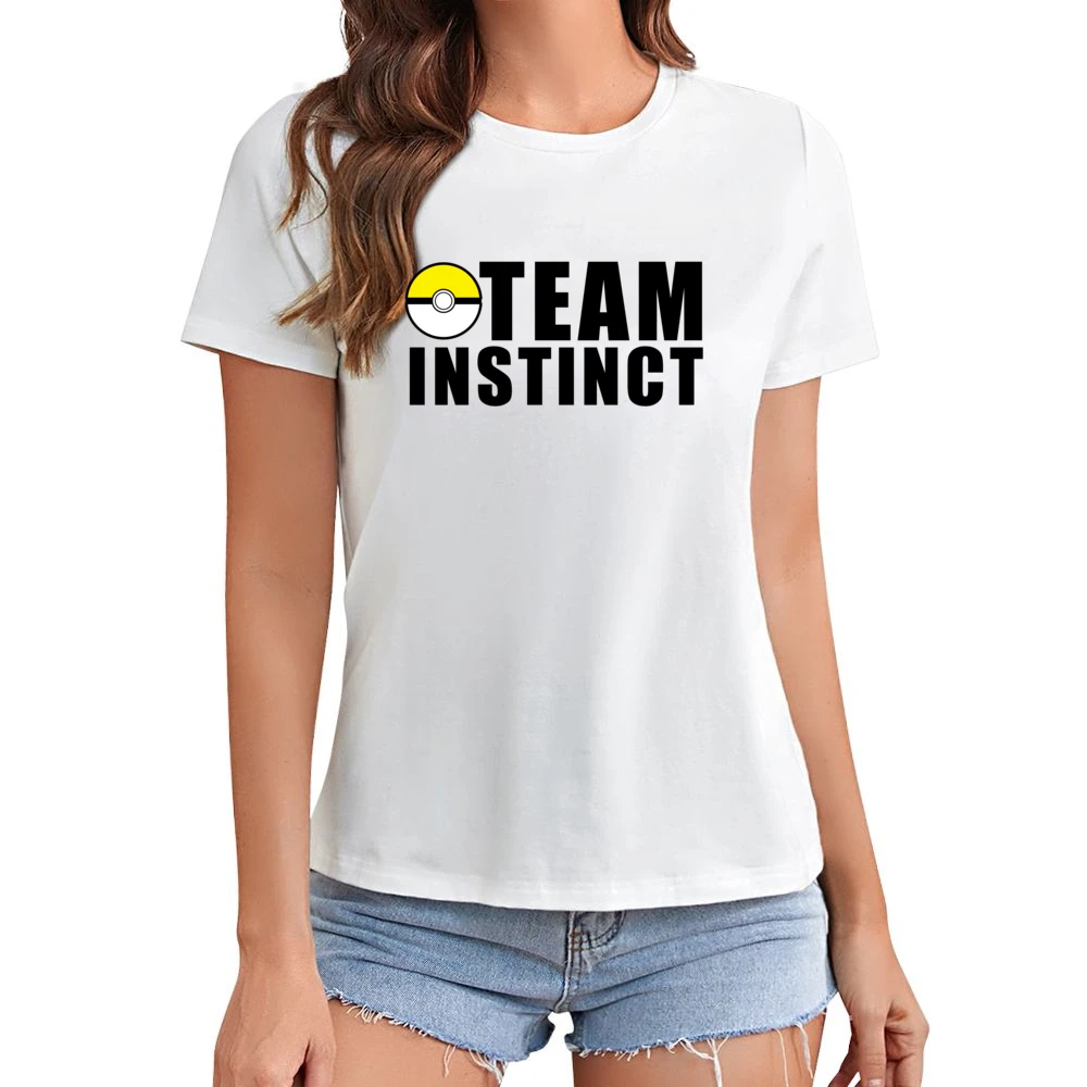 Team Instinct Pokemon Go Fun Graphic Game Apparel Asian Size Women Ladies T-shirt