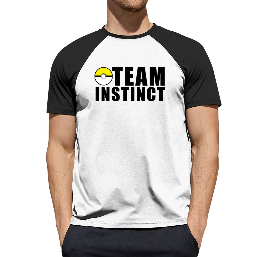Team Instinct Pokemon Go Fun Graphic Game Apparel Men Short Sleeve T-Shirt