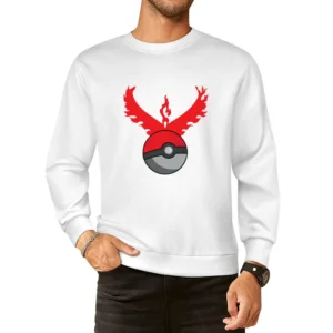 Team Valor Symbol Logo Pokeball Pokemon Go Fun Game Apparel European Size Pullover Sweater