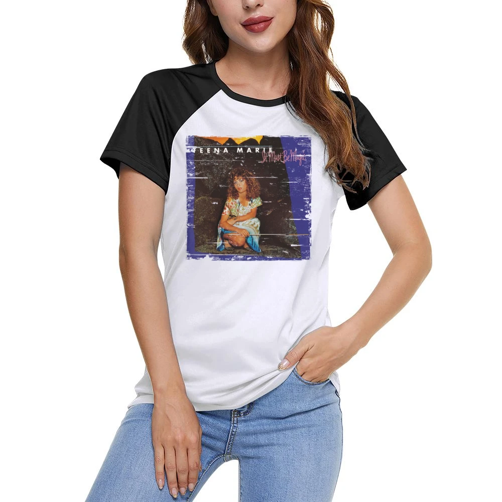 Teena Marie It Must Be Magic Album Cover Distressed Image Women Ladies Short Sleeve T-Shirt