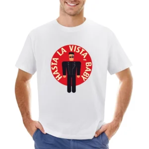 Terminator arnold Hasta la vista baby funny machine Asian Size Men T-Shirt