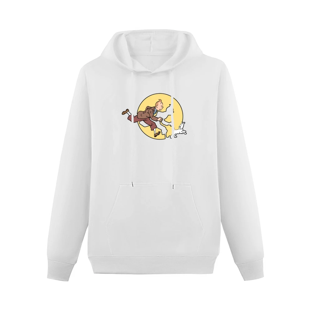 The Adventures Of Tintin Fun Popular Vintage Style Tv Show Graphic T S Men Hoodie With Pocket